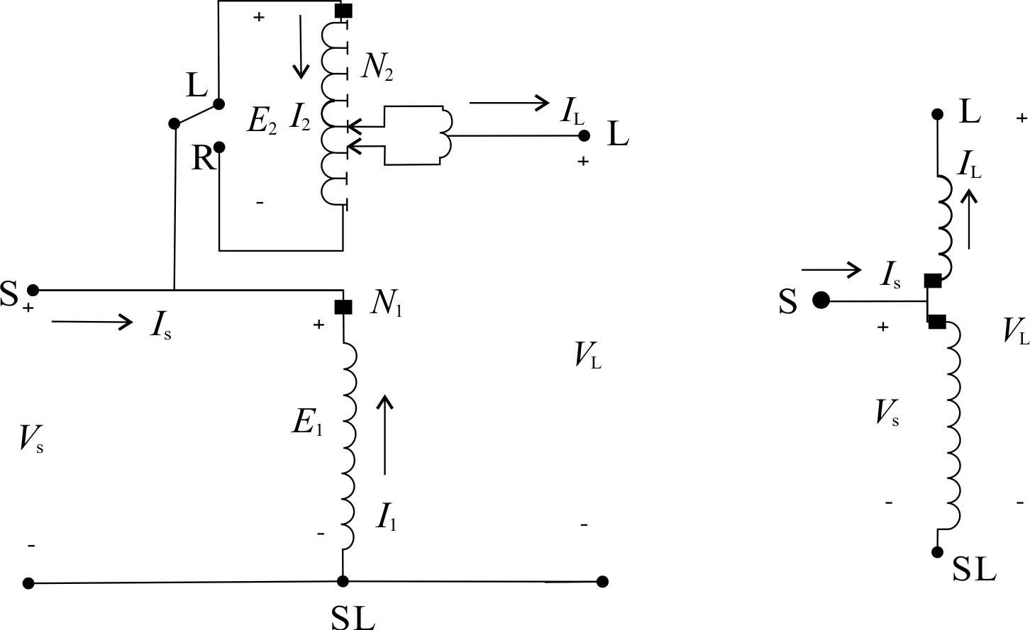 处于降压位置的A型步进电压调节器\label{p7.8}