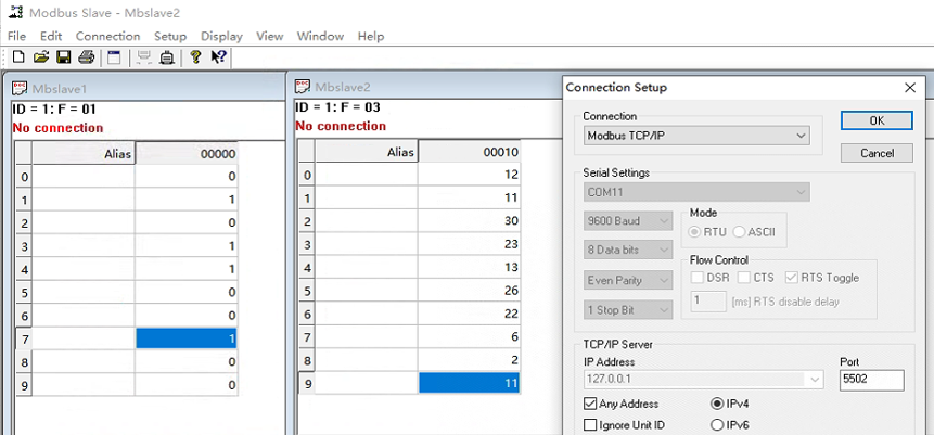 Modbus Slave配置