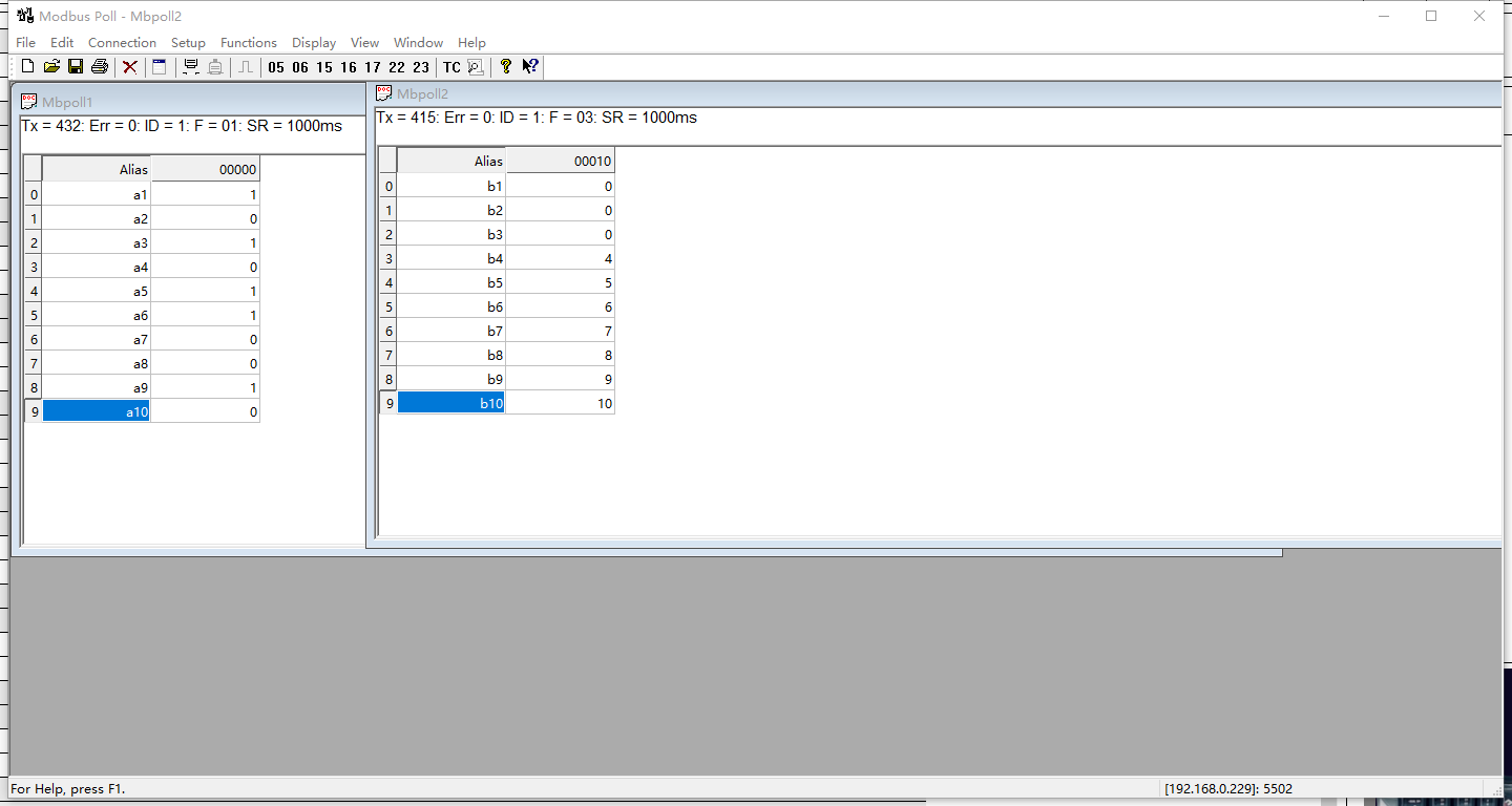 Modbus Poll配置